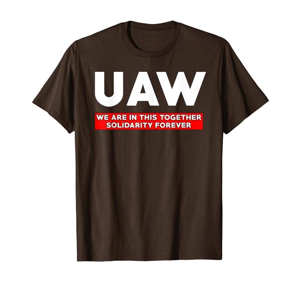 

striking uaw workers workers strike walkout t-shirt, White;black