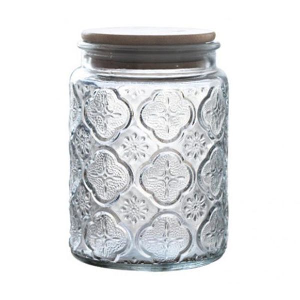 

storage bottles & jars unique kitchen bottle glass eye-catching multi-use flower pattern jar