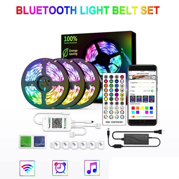 

smart home control led bluetooth light strip music app waterproof