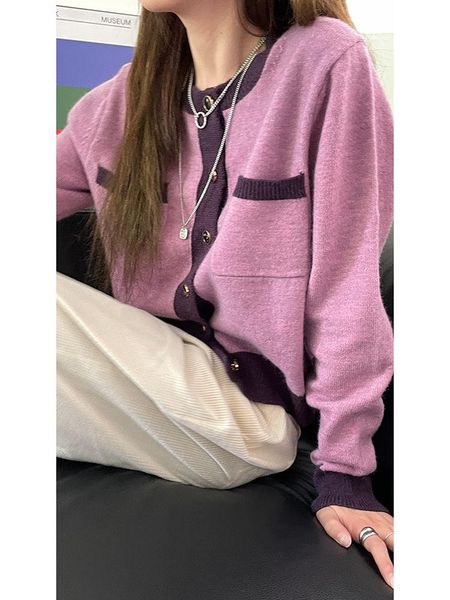 

women's knits & tees knitted cardigan 2021 early autumn lazy style design sense of thin sweater coat, White