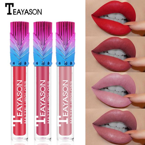 Matte Liquid Lipstick Foudation Makeup Lipgloss Rouge a Lever Lipgloss in 12 Farben Feuchtigkeitscreme