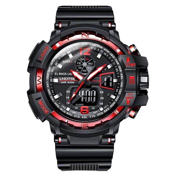 

wristwatches men watch junior high school students waterproof men's outdoor sports led luminous electronic quartz mechanical male, Slivery;brown