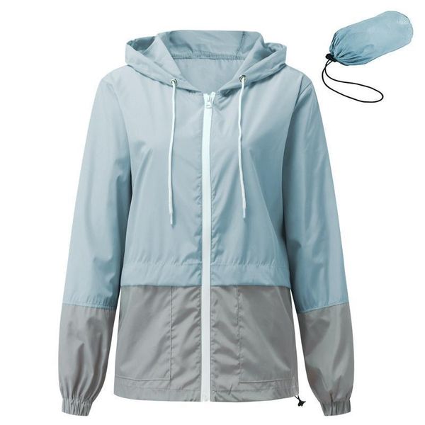 

women's trench coats long sleeve hoodie pockets zipper sports outwear coat hoodies women pocket sweatshirts waterproof windbreaker #8, Tan;black