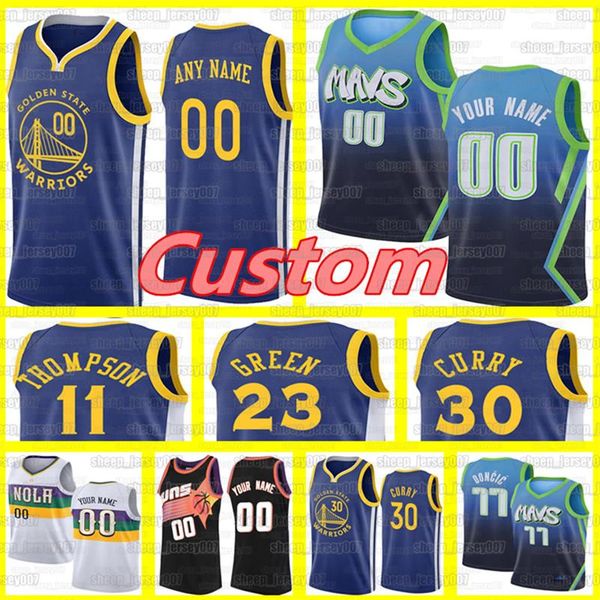 

custom 77 doncic basketball stephen 30 curry dallas luka mavericks warriors jerseys kristaps 6 porzingis 33 wisemanbasketball, Black;red