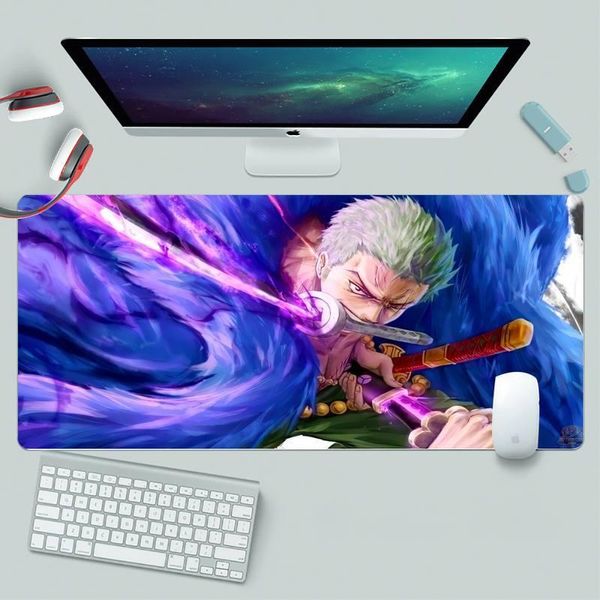 

mouse pads & wrist rests one piece zoro roronoa pad large deskmat keyboard natural rubber soft sell mice home