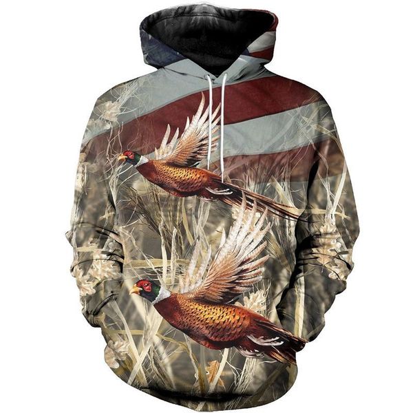 

men's hoodies & sweatshirts beautiful pheasant camouflage 3d print hoodie man women zipper pullover sweatshirt casual jacket style-h-, Black