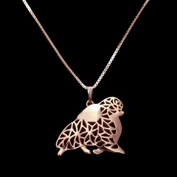 

pendant necklaces women's dog lovers' jewelry alloy pomeranian drop, Silver