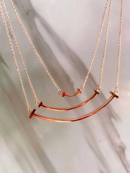 

international brand women's jewelry, classic popular pink smile necklace, tif couple holiday gifts, Silver