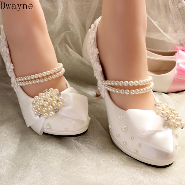 

dress shoes 2021 white handmade beaded bow lace high heel women's, Black