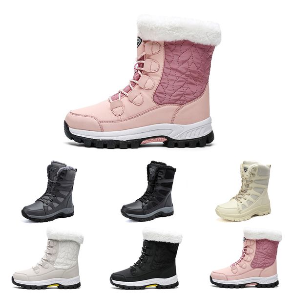 

women boots men shoes newwinter outdoor snow warm plush boot fashion breathable mens womens trainers sneakers 36-46 s s, Black