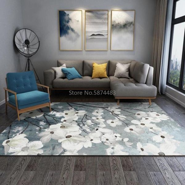 

fashion new chinese plum blossom oil painting ink living room bedroom kitchen bedside carpet mat customization