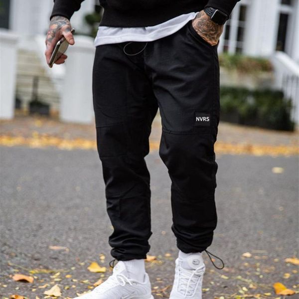 

Men's Pants 2021 Jogging Men's Casual Sports Running Cotton Slim Trousers Fitness, Black