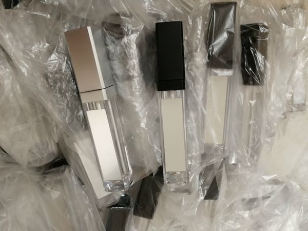 

custom logo led black square clear lip gloss tubes with mirror wholesale refillable lipgloss bottle lipstick lipblam bottles cosmetics packa