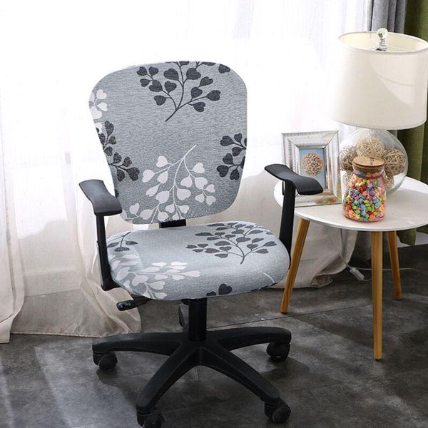 

chair covers 1pc stretch elastic computer printed spandex cover washable removable for office seat protector