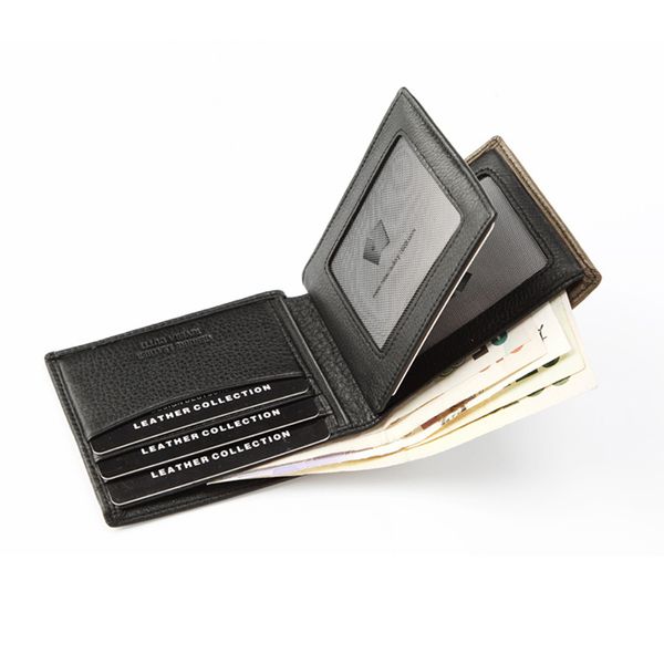 

sale2021 on fashion famous brand men's wallets real learn with credit card holder tas handmade cuoio wallet wholesale dropshipping, Red;black