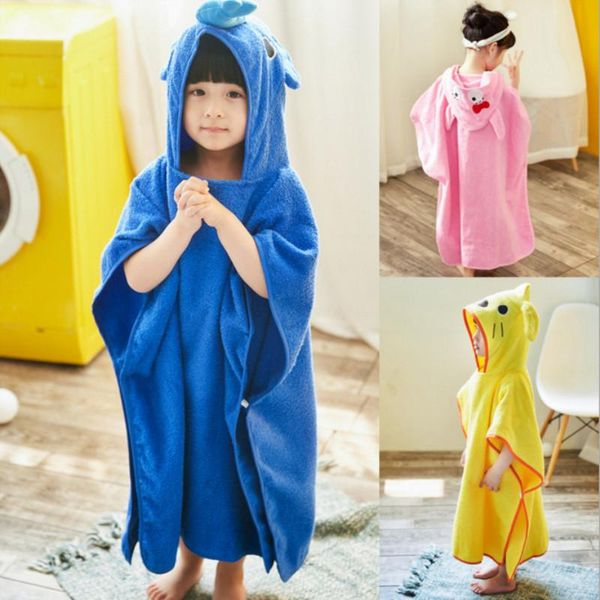 

towel 70x140cm 100% cotton solid color cartoon animal children bath with cap boys girls bathrobe t795