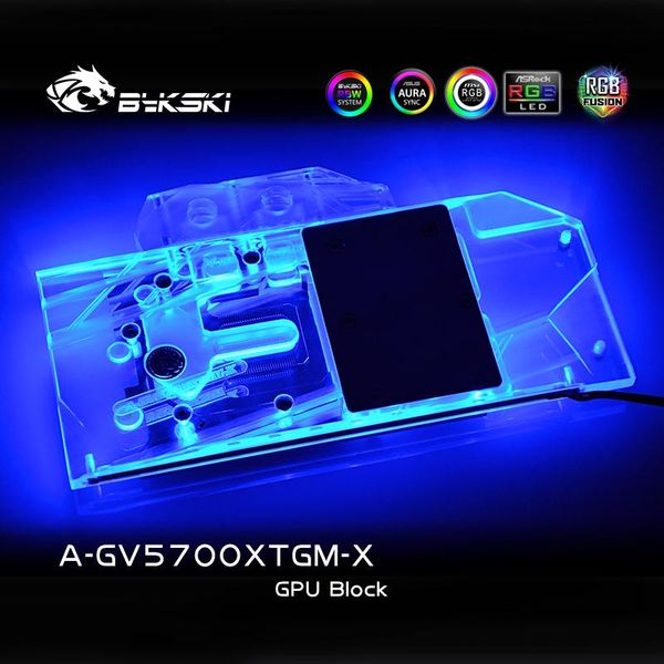 

bykski a-gv5700xtgm-x pc water cooling radiator gpu cooler video card graphics card water block for gigabyte rx5700xt gaming