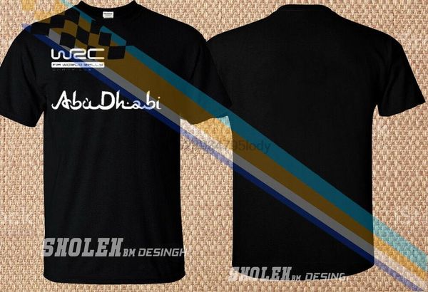 

men's t-shirts limited edition wrc abu dhabi rally t-shirt emblem sport racing car gm wrx 7d6, White;black