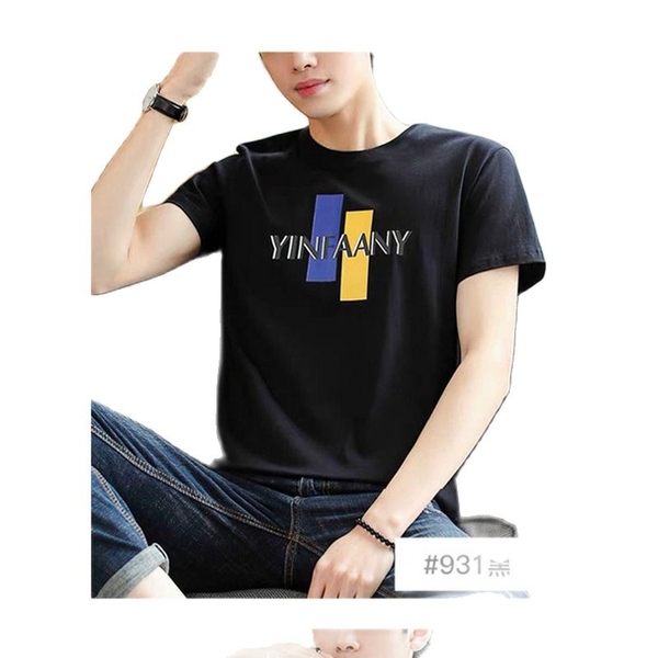 

men's t-shirts 2021 male short sleeve korean version of summer men t-shirt spread a variety young print half, White;black