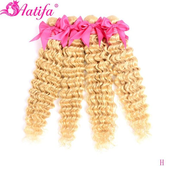 

human hair bulks 613 honey blonde deep wave bundles with frontal peruvian 13x4 aatifa, Black