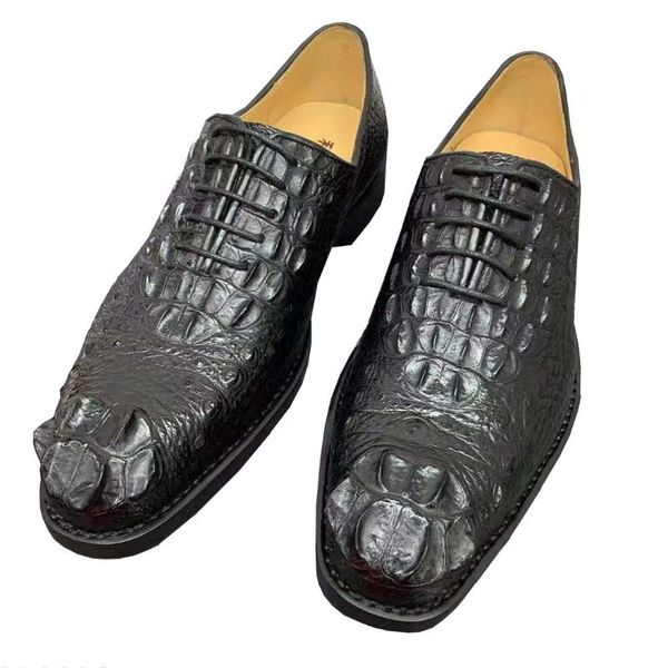 

dress shoes fanzunxing men formal crocodile leather marry, Black