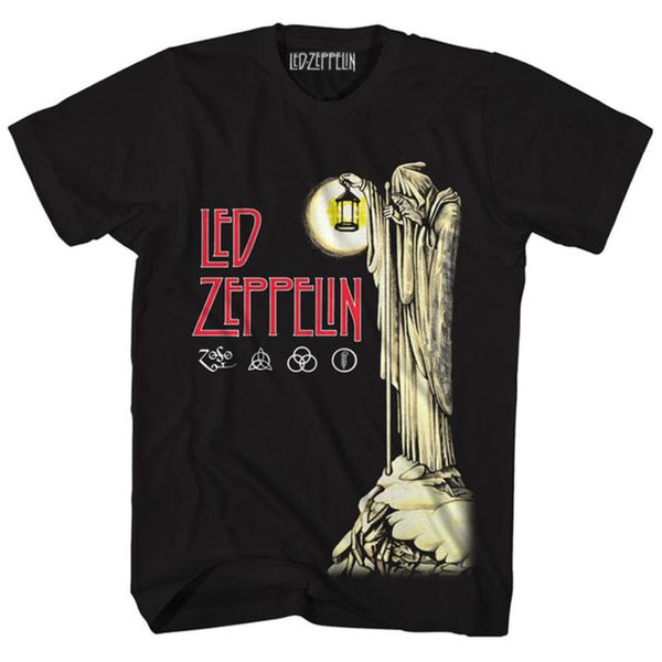 

led zeppelin american rock short sleeve t-shirt men's t shirt, White;black