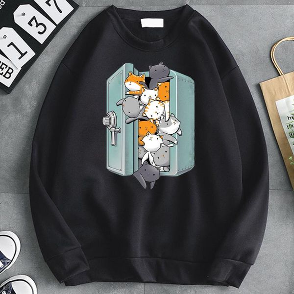 

men's hoodies & sweatshirts treasure cartoon print hoodie men casual man streetwear hoody kpop hip hop anime hooded pullover me, Black