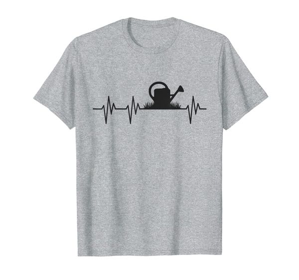 

watering can heartbeat gardening gardener t shirt gift light, White;black