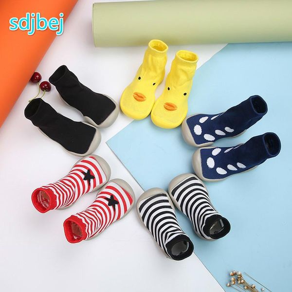 

slipper children indoor shoes home casual slippers baby boy socks girl outdoor kids elastic fabric knitted soft bottom, Black;grey