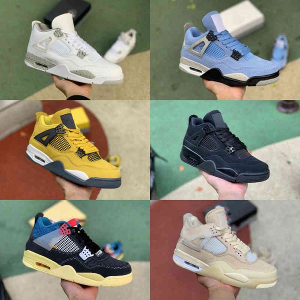 

jumpman lightnings 4 4s basketball shoes mens university blue cream sail white oreo bred union la noir taupe haze red thunder what the black