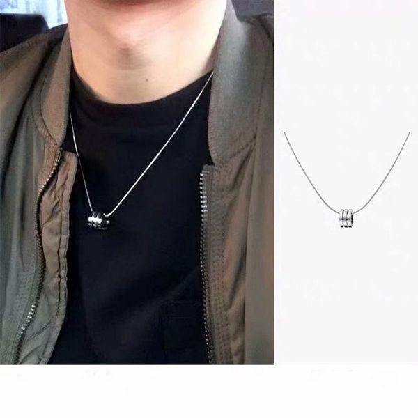 

pendant necklaces good luck titanium steel personality slender waist clavicle chain men women couple necklace accessories, Silver
