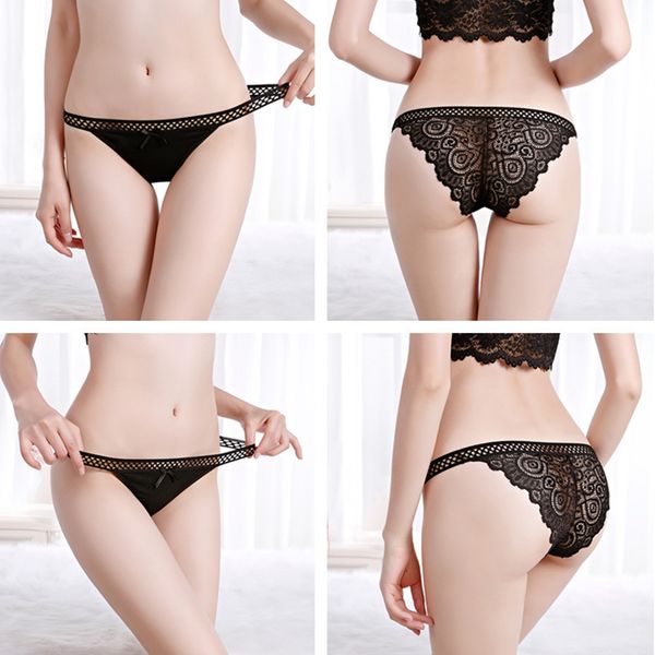 

salablewomen temporary underwear cutting ee women's panties, Black;pink