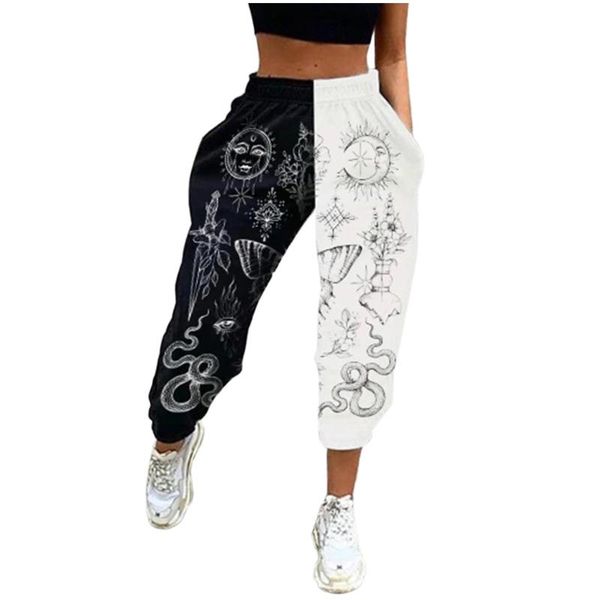 

women's jeans women casual printing tight pant hip high waist sport harem pants trousers, Blue