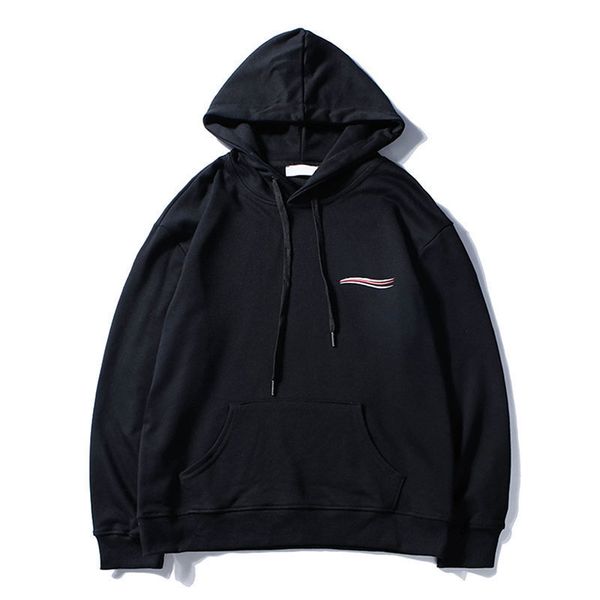 

mens hoodie sweatshirts for mens women high street wave print classic hoodies pullover winter couple sweatshirt, Black