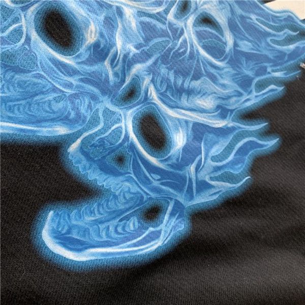 

hoodie high flame 19 blue fashion skull street casual unhs hoodie quality new high pullover sweater street alrhi, Black