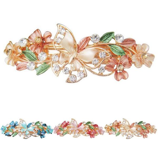 

hair accessories 1pc women rhinestone clip flower decorative barrettes colorful lady butterfly styling