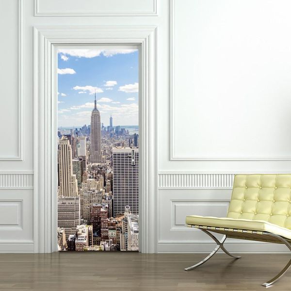 

wallpapers modern creative wall decals wallpaper 3d stickers bedroom decorations diy door sticker self-adhesive decoration
