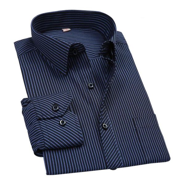 

men's casual shirts plus size 8xl 7xl men shirt mens business long sleeved slim fit striped dress work social ds022, White;black