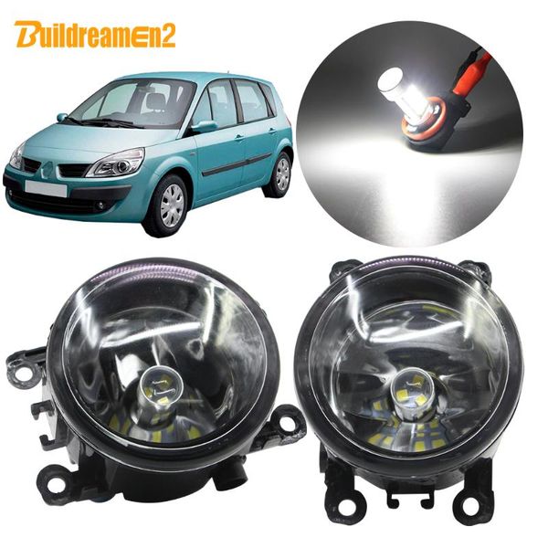 

other lighting system buildreamen2 for scenic ii iii 2003-2021 car h11 fog light lampshade + bulb drl daytime running 12v accessorie