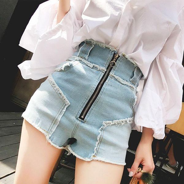 

women's shorts european style stars print women fashion frayed tassel denim washed low waist super summer jean, White;black