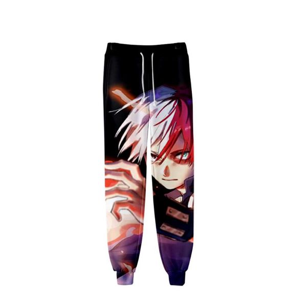 

nieuweÂ my hero academia anime trousers print 3d jogger pant women men's pants harajuku sweatpants s todoroki pants, Black