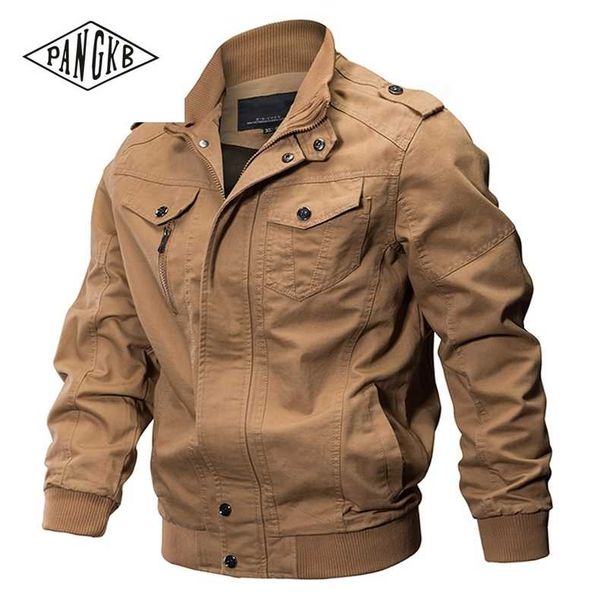 

pangkb jacket men windbreaker spring autumn fashion jacket men's dogfight pilot jacket male coat thin men coat outwear 201116, Black;brown