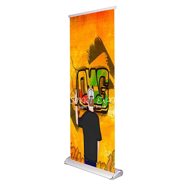 85 * 200CM Rollup Banner Выдвижной всплывающий вид рекламной дисплей с напечатанной графической портативной сумкой для переноски