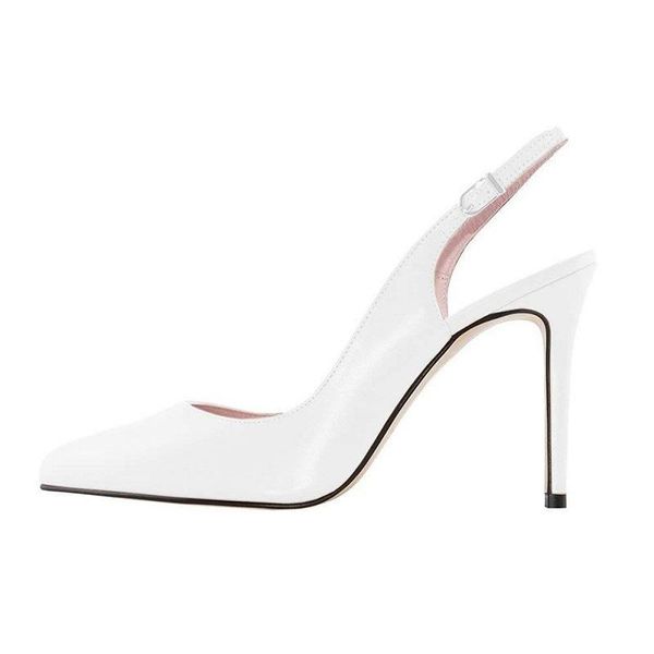 

dress shoes spring and summer fashion pointed shallow mouth white stiletto single simple banquet wild large size womens shoe, Black