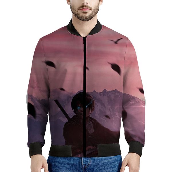 

attack on giant knight pattern men s baseball jacket high-quality comfortable fashionable travel sports party commute, Black;brown