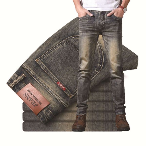 

2021 spring and autumn jeans men's old straight pants, Blue