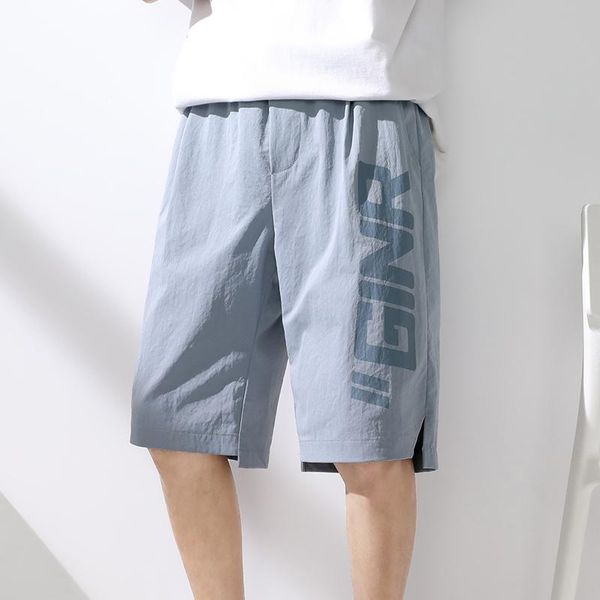 

men's shorts casual printed mens summer loose short pants clothing elastic waist label fashion homme kxps252, White;black