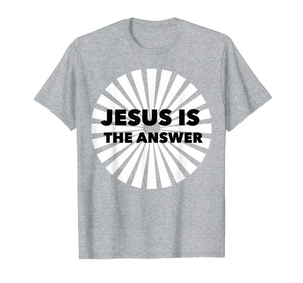 

Jesus is the Answer tee Bold Cool Vintage Christian Tee T-Shirt, Mainly pictures