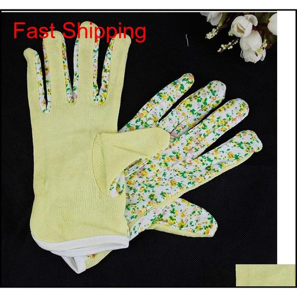 

100% cotton antiskid personal workplace safety soft jersey women gardening working gloves 4 colors sh jllaoy jjxh