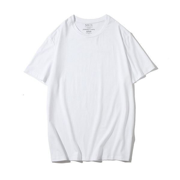 

2021 new shirts men short sleeve o-neck tshirts plus size t shirt male fashion loose casual 4ku9, White